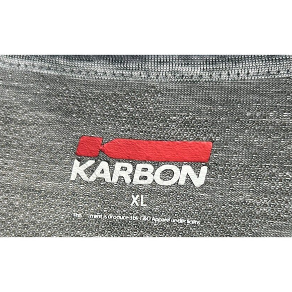 Karbon Shirt Mens XL Gray Camo Running Casual Gym Workout Stretch Wicking - Picture 3 of 6
